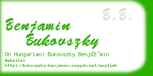 benjamin bukovszky business card